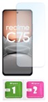 BLUEMOON Futrola tipa novčanik za Realme C75 / 14X 5G - maska s otiskom + staklo 9H