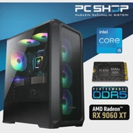 MAGAZINRS Stolno računalo Gaming / Intel Core i5-14400F, 16GB, 1TB SSD, Radeon RX 9060 XT, FreeDOS, crna