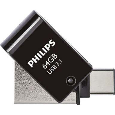 PHILIPS USB memorijski pogon FM64DC152B/00, 64 GB, USB Tip-C 3.2 Gen 1, crni