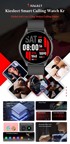 KIESLECT Pametni sat Smart Calling Watch KR, crni
