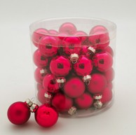 Staklene kuglice set, 12 kom, ø 6 cm, crvene