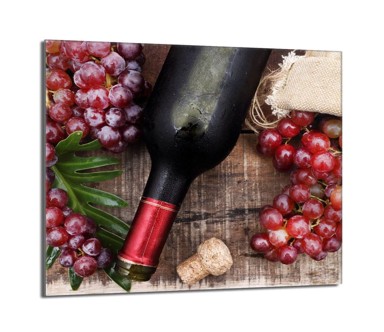 TMK Staklena zaštita za štednjak ili ploču za kuhanje 60x52, vino