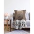 MINIMALIST CUSHION COVERS Smeđa jastučnica s udjelom pamuka , 55 x 55 cm Chenille