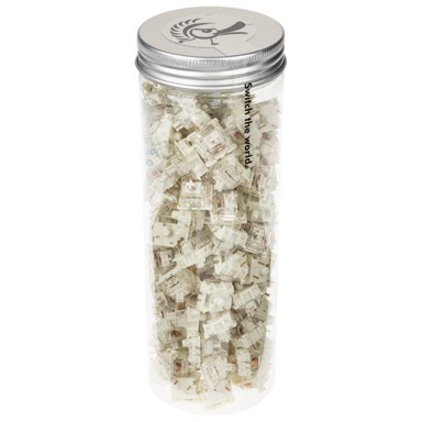 DUCKY Prekidači za tipkovnicu Gateron G Pro, bijeli, 110 komada, 3-Pin, MX-Stem