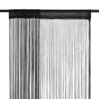 Končane zavjese 2 kom 140x250 cm, crne