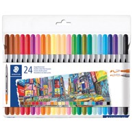 STAEDTLER Flomaster 3200 C24P obostrani design journey 24 boje