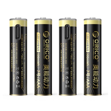 ORICO Punjiva litijska baterija Ener-G EG7C AAA, 1,5 V, 500 mWh, USB-C, 4 kom