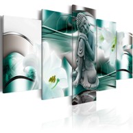Slika Buddha and lilies 100x50