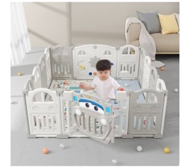 MAMAKIDS Modularni vrtić za djecu Auto, suhi bazen, siva