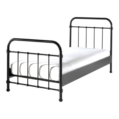 VIPACK Crni metalni dječji krevet New York, 90 x 200 cm