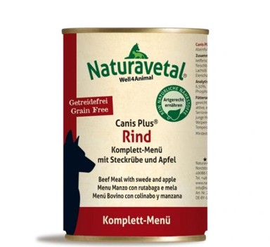 NATURAVETAL Potpuni obrok Canis Plus, govedina, 400 g