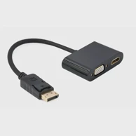 GEMBIRD Adapter kabel A-DPM-HDMIFVGAF-01 DisplayPort muški na HDMI ženski + VGA ženski, crni