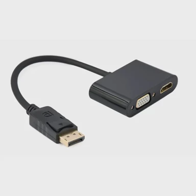 GEMBIRD Adapter kabel A-DPM-HDMIFVGAF-01 DisplayPort muški na HDMI ženski + VGA ženski, crni