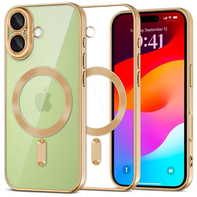 OVERBOARD Set Electro MagSafe futrola za Apple iPhone 17 + zaštitna folija za ekran, zlatna