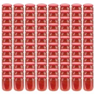 Staklenke za džem s crvenim poklopcima 96 kom 230 ml