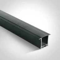 ONE LIGHT Alu profil za led traku ugradbeni (max.24mm) crno sjenilo 24x28x57mm dm7912r/b/b