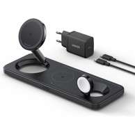 ANKER Kućni punjač bežična stanica 3 u 1, Mag Go Pad, 15W, crna