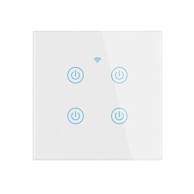 Pametni zidni prekidač za svjetlo, četverostruki, bijeli