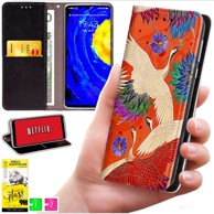 BLUEMOON Futrola tipa novčanik za Oppo A40 / A40m / A60 5G - maska s otiskom + staklo 9H