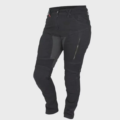 CAPPA RACING Ženske moto traperice Ricardo, kevlar, crne 28/32, XS