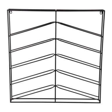 PT LIVING Zidni metalni držač za boce vina, Cuadro, 10 boca, 67x66x7,5 cm, crni