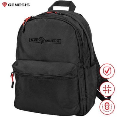 GENESIS Univerzalni ruksak 2u1 Pallad 200, 19 L, 6 džepova, crni
