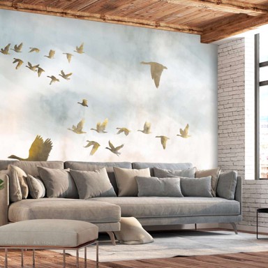 Foto tapeta Golden Geese 100x70