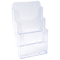 EXACOMPTA Stolni stalak za prospekte 75158D, A5, okomiti, 3 pretinca, prozirni