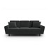 COSMOPOLITAN DESIGN Tamno siva baršunasti sklopiva/s prostorom za odlaganje sofa 235 cm Kyoto, 235x100x88 cm