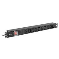 LANBERG Prespojni panel PDU, 1U, 10A, 7X IEC C13, 2 m