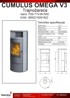 THERMIA Peć na drva Cumulus Omega V3, prirodni kamen, siva