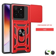 CAMSHIELD Pro maskica s magnetnim stalkom za Xiaomi 14T Crvena