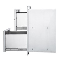VEVOR Kuhinjske BBQ ladice s 2 razine, 45,1 x 51,4 x 31 cm, srebrne