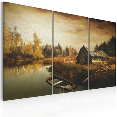 Slika Idyllic village triptych 90x60