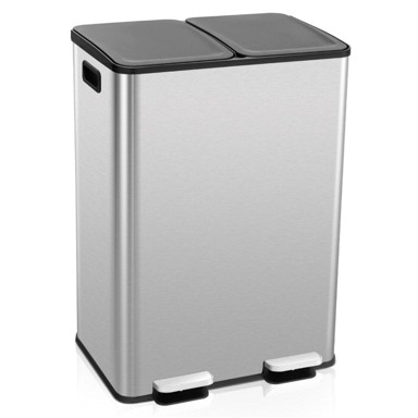 NORTHIX Kante za otpad, 2x30 L, inox, 48x38x67 cm, srebrne