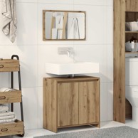 Set kupaonskog namještaja 2-dijelni, konstruirano drvo, artisan hrast