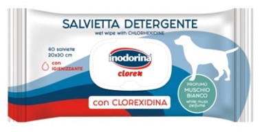 INODORINA Clorex Mošus vlažne maramice za pse, 40 komada
