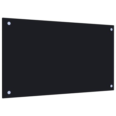 Kuhinjska zaštita od prskanja, kaljeno staklo, crna