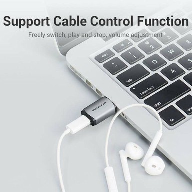 VENTION USB zvučna kartica CDMH0, USB-A na USB-C, siva