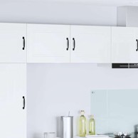 Zidni kuhinjski ormarić s policom, 2 komada, Visoki sjaj bijela