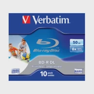 VERBATIM Blu-ray BD-R DL V043736, Double Layer, Wide Printabilni, No ID Surface, Hard Coat, 6×, 50 GB, JC, 10 kom