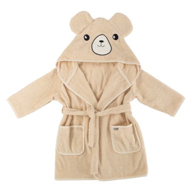 BUBABA BY FREEON Ogrtač za kupanje sa štikom medo, 104/110/116, bež