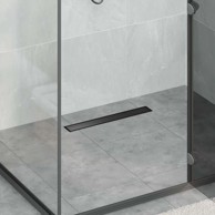 Odvod za tuš, 2 u 1 izvedba, 50 cm, nehrđajući čelik 304, crna