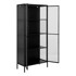 Crna metalna vitrina, 80x180 cm