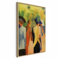 Slika August Macke – Walker under trees (Walker in the park), 80x120 cm, u prirodnom drvenom okviru