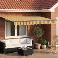 Ručna uvlačiva tenda 2,5 x 2 m 100% poliester i aluminij, antracit