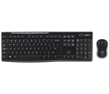 LOGITECH Tipkovnica + miš MK270 Wireless Desktop, crna, bežična, USB