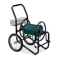 NORTHIX Kolut za vrtno crijevo, s ručnom radilicom, 90 m, crni
