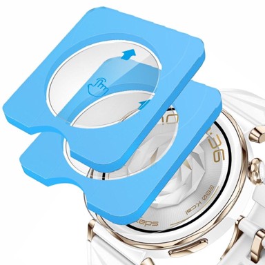 OVERBOARD Kaljena zaštitna stakla s okvirom za montažu za Huawei Watch GT 5 Pro, 42 mm, 2 kom.