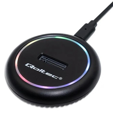 QOLTEC SSD drive docking stanica 52275 M.2, SATA, NVMe, USB-C, 2TB